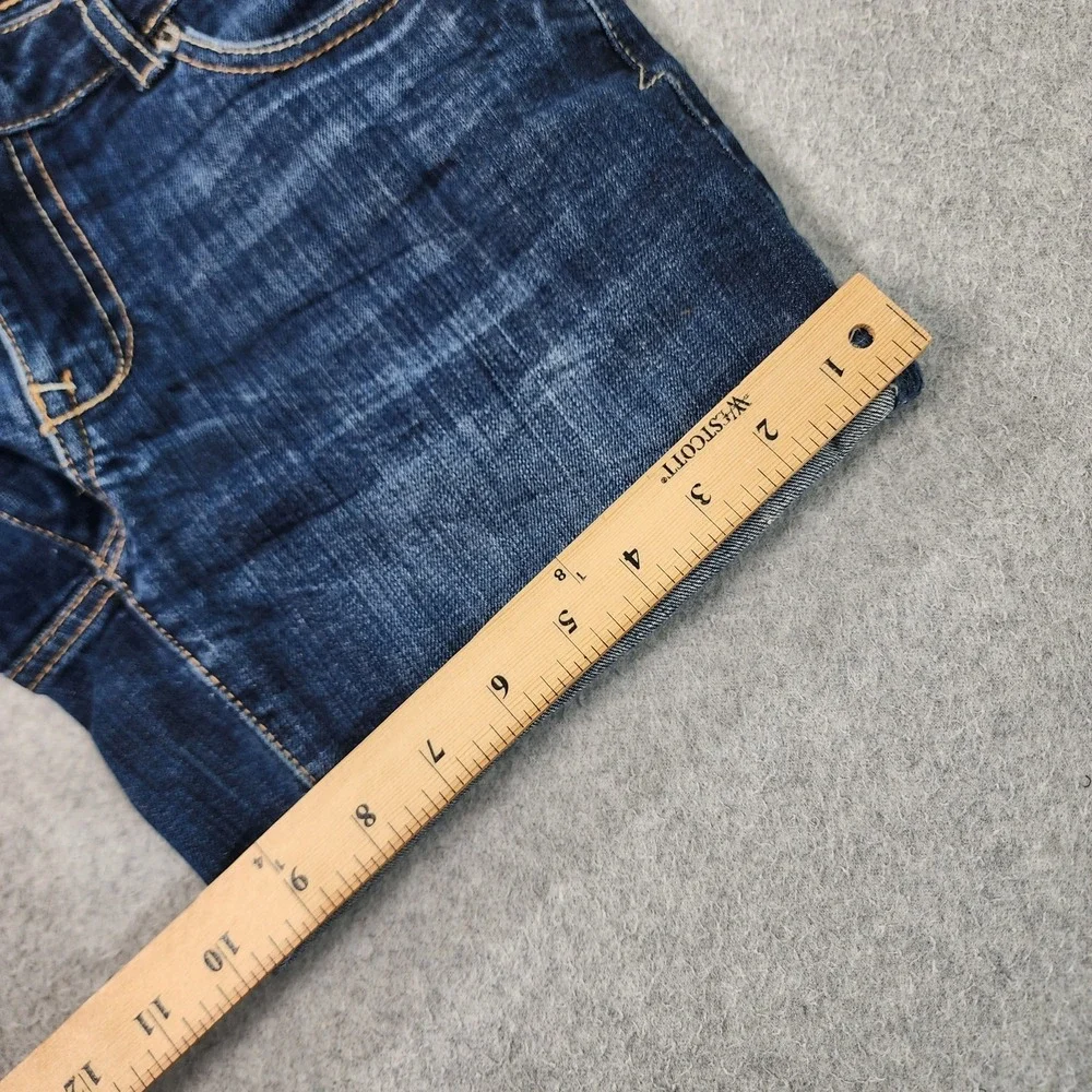 Aeropostale Distressed Boyfriend Jean Shorts‎ Womens Size 2 Blue Denim 30x4.5